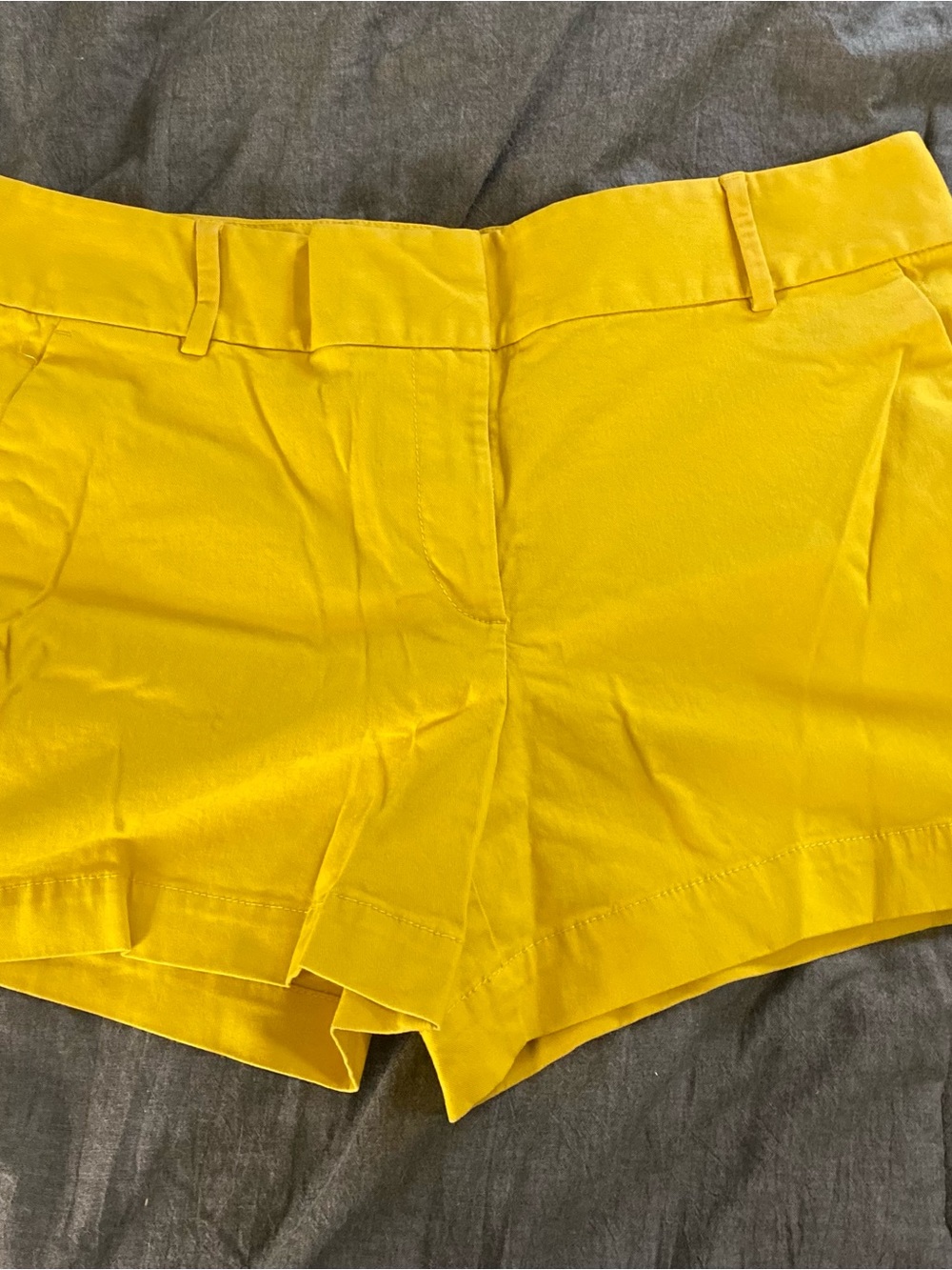 LOFT Yellow Tailored Bermuda Shorts